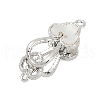 Brass Interlocking Clasps KK-U059-03P-1