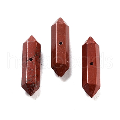 Natural Red Jasper Double Terminal Pointed Beads G-A231-01B-1
