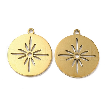 Ion Plating(IP) 304 Stainless Steel Pendants STAS-L020-002G-1