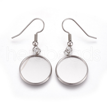 304 Stainless Steel Earring Hooks STAS-TAC0001-02B-1