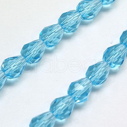 Glass Beads Strands EGLA-E010-8x12mm-10-1