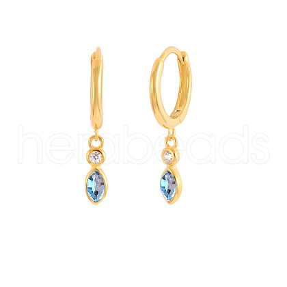 S925 Sterling Silver Teardrop Hoop Earrings HY5244-5-1