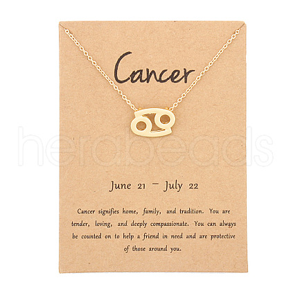 Twelve Constellations Alloy Pendant Necklaces WG2D4F2-04-1