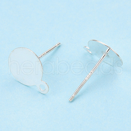 925 Sterling Silver Stud Earring Settings STER-T005-02B-1