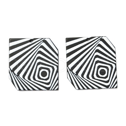 Opaque Acrylic Pendants SACR-L003-09-1