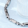 201 Stainless Steel Column Link Chain Bracelets BJEW-B078-150P-2