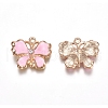 Light Gold Plated Alloy Enamel Pendants PALLOY-TAC0011-14-2