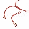 Natural Stone Oval  Link Bracelet BJEW-JB06861-7