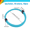 CHGCRAFT 10Pcs 10 Colors Braided Rope Nylon Cord Bracelet BJEW-CA0001-05-2