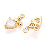 Brass Micro Pave Cubic Zirconia Pendants KK-N263-62G-2