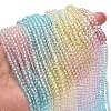 Transparent Painted Glass Beads Strands X1-DGLA-A034-T3mm-A21-2