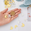 DICOSMETIC 32Pcs 2 Colors 304 Stainless Steel Pendants STAS-DC0014-01-3