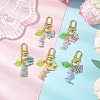 Natural & Synthetic Gemstone Chips Pendant Decorations HJEW-JM03258-1