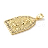 Brass Micro Pave Clear Cubic Zirconia Pendants KK-U046-05G-02-2