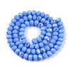 Electroplate Opaque Solid Color Glass Beads Strands X-EGLA-A044-P6mm-L17-2