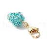 Flower Glass Seed Beads Beaded Pendant Decorations HJEW-MZ00196-06-4