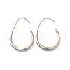 Teardrop Brass Dangle Earrings EJEW-R018-01P-4