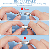 Unicraftale 6Pcs Column 304 Stainless Steel Bayonet Necklace Clasps STAS-UN0059-09-5