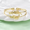 Brass Cuff Bangles BJEW-U025-01G-01-2