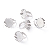 Adjustable 304 Stainless Steel Finger Rings Components STAS-WH0032-01B-1