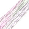 Transparent Gradient Color Glass Beads Strands GLAA-H021-01B-02-2