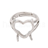 Brass Open Cuff Ring Components KK-U074-12P-2
