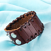 Men's Vogue Leather Cord Bracelets BJEW-BB15626-8