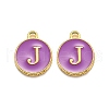 Golden Plated Alloy Enamel Charms X-ENAM-Q437-12J-1