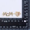 5Pcs 5 Styles Mother's Day Brass Micro Pave Colorful Cubic Zirconia Connector Charms ZIRC-SZ0004-58-8