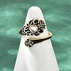 Brass Cuff Rings for Women RJEW-D318-02G-1