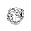 Brass Micro Pave Clear Cubic Zirconia Pendants KK-G530-01C-P-1