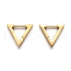304 Stainless Steel Triangle Huggie Hoop Earrings STAS-J033-02A-G-2