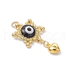Glass Seed Beaded Eye Pendants PALLOY-MZ00634-3
