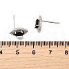 Brass Micro Pave Cubic Zirconia Stud Earrings EJEW-M103-02P-5