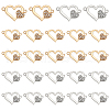Unicraftale 48Pcs 2 Colors Alloy Rhinestone Links/Connectors FIND-UN0016-40-1