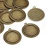 Vintage Tibetan Style Alloy Pendant Cabochon Bezel Settings X-TIBEP-M018-139AB-NF-1