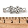 Brass Pave Clear Cubic Zirconia Fold Over Clasps KK-M320-30P-3