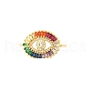 Brass Micro Pave Cubic Zirconia Pendants PW-WGCFB07-07-1