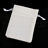 Polyester Imitation Burlap Packing Pouches Drawstring Bags X-ABAG-R005-9x7-21-1