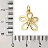 Rack Plating Brass & Clear Cubic Zirconia  Pendants KK-S372-18G-3