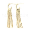 Rack Plating Brass Tassel Stud Earrings EJEW-B027-21G-1