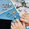 Unicraftale 12Pcs 6 Size Grooved Plain 304 Stainless Steel Finger Ring for Couple Lovers RJEW-UN0001-13-4
