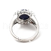 Natural Lapis Lazuli Adjustable Rings RJEW-P043-02P-20-3