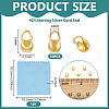 BENECREAT 925 Sterling Silver Cord End DIY-BC0014-05B-G-2