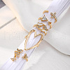 5Pcs Alloy Crystal Rhinestone & Natural Shell Finger Rings Sets FS-WG36854-01-3