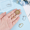 Unicraftale 4Pcs 2 Colors Brass Micro Pave Clear Cubic Zirconia Screw Carabiner Lock Charms FIND-UN0004-44-3