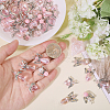 60Pcs 5 Styles Tibetan Style Alloy Butterfly Bead & ABS Plastic Pearl & Glass Pendants PALLOY-CA00015-3