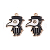 Alloy Enamel Pendants ENAM-M054-04KCG-1