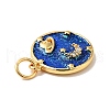 Rack Plating Brass Micro Pave Cubic Zirconia Pendants KK-H431-09G-A-3