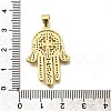 Rack Plating Brass Micro Pave Cubic Zirconia Pendants KK-L226-103G-3